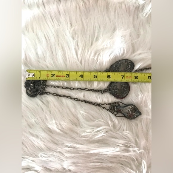 CHATELAINE Antique 1800’s Silver Brooch~hallmarks stamped~European in origin - Picture 16 of 16